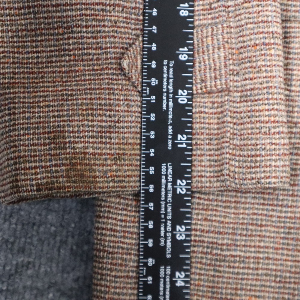 Vtg Pendleton 100%Virgin Wool Coat Jacket Womens Brown Tweed Hand Made USA Read - Picture 8 of 15